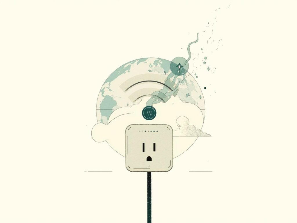 about debatte - Illustration fur: Debatte: « Ich verschmutze mit meiner Internetverbindung »